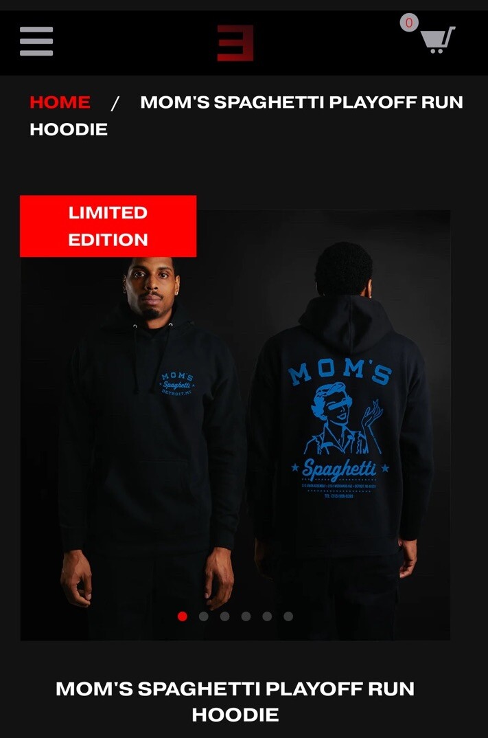 Eminem Mom's Spaghetti Lions Playoff Run Hoodie Black Honolulu