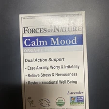 Forces Of Nature Organic Calm Mood Ease Anxiety Stress Dual Action 10 Ml