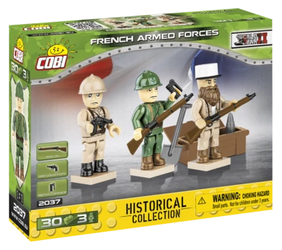 COBI 2037 Französische Soldaten Figuren: 3 Teile: 30 NEU / OVP
