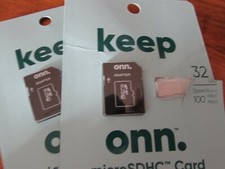 2 New/pkg Keep ONN. MicroSDHC adapters