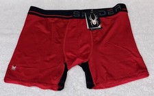 SPYDER Mesh Performance Wicking Boxer Briefs Red Black New Mens Sz XL 40-42"