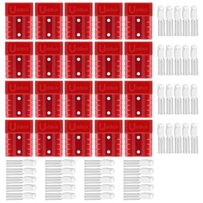 20PCS 50A 6-10 Gauge Battery Cable Quick Connect/Disconnect Connector Plug Ki...