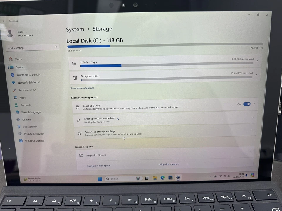 Microsoft Surface Pro 4 2 in 1 Laptop touchscreen i5-6300U 4GB RAM 128GB Win 11 - Image 3 of 4