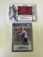 2021 Leaf Trinity Tommy Mace Patch Button Relic Auto Black /10 + ProSet Auto /35