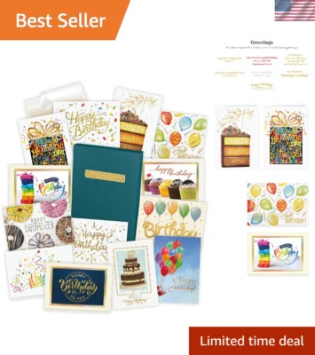 Birthday Cards Assortment Box 35 Cards, Foil & Embossing Birthday 2