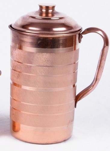 100% Pure 1 Ltr Copper Water Jug Pitcher New Copper Indian Ayurveda Product GK2 100% Pure 1 Ltr Copper Water Jug Pitcher New Copper Indian Ayurveda Product GK2