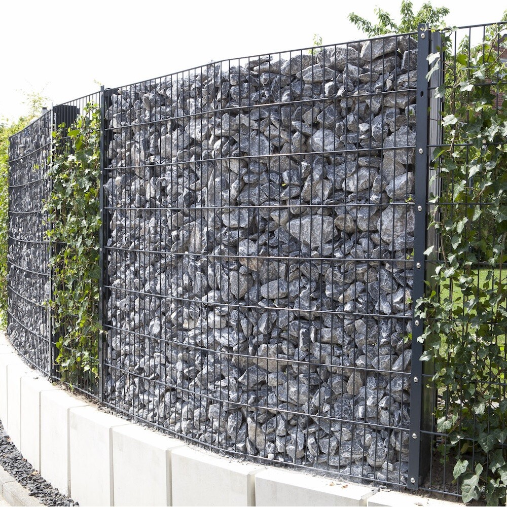 Gabionenzaun Zaungabionen Gabione Doppelstabmatten 656