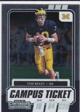 TOM BRADY Michigan Wolverines RARE FOIL CAMPUS TICKET VARIATION Draft Picks Card