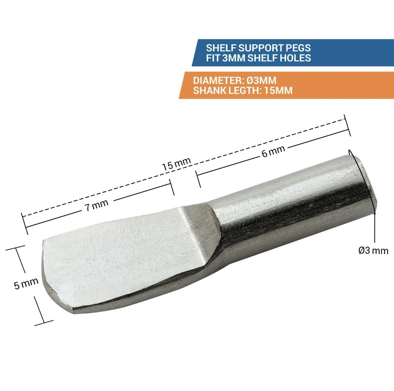 3MM ShelfPin Spoon Shaped, CabinetSupport Peg HolderMetal Nickel, ( 25 Pack )