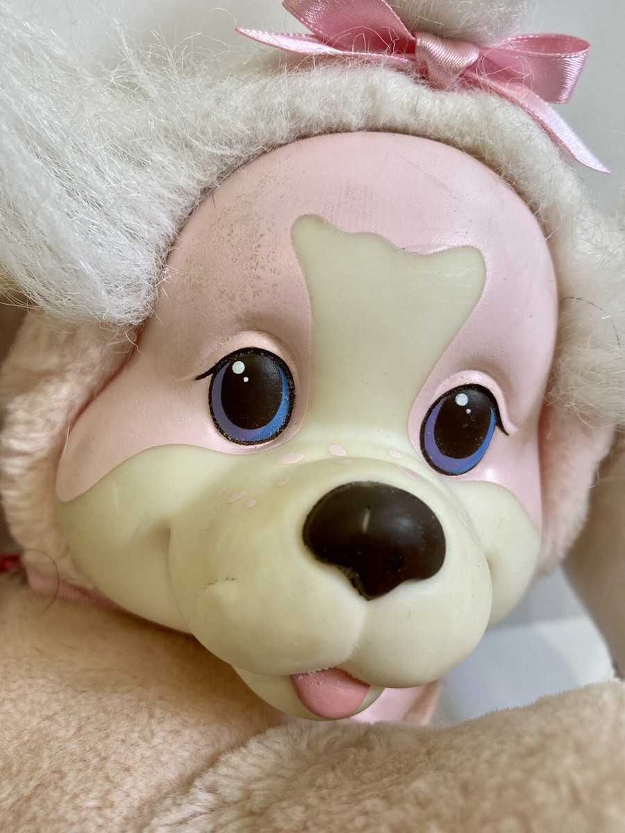 Peluche chien JUST PLAY Puppy Surprise avec 3 bébés rose blanc 30 c