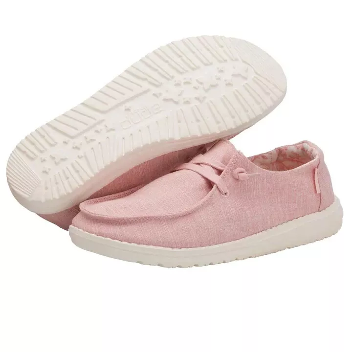 Hey Dude Shoes Womens Wendy Linen - Pink Size 11