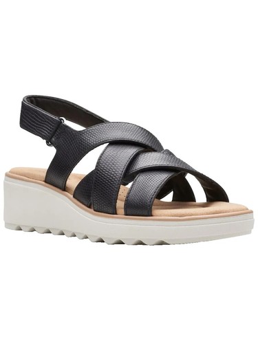 Clarks Collection Sonar Aster Pewter Metallic T-Strap Sandals
