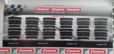 Carrera Digital 132, Evolution , 12 Stck. Kurve 4/15, 20578