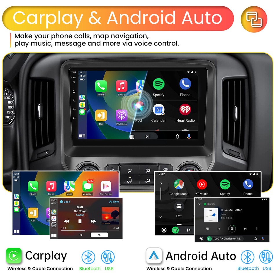 Carplay For 2014-2018 Chevy Silverado GMC Sierra Android 13 Car Stereo ...