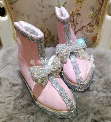 rhinestone snow boots
