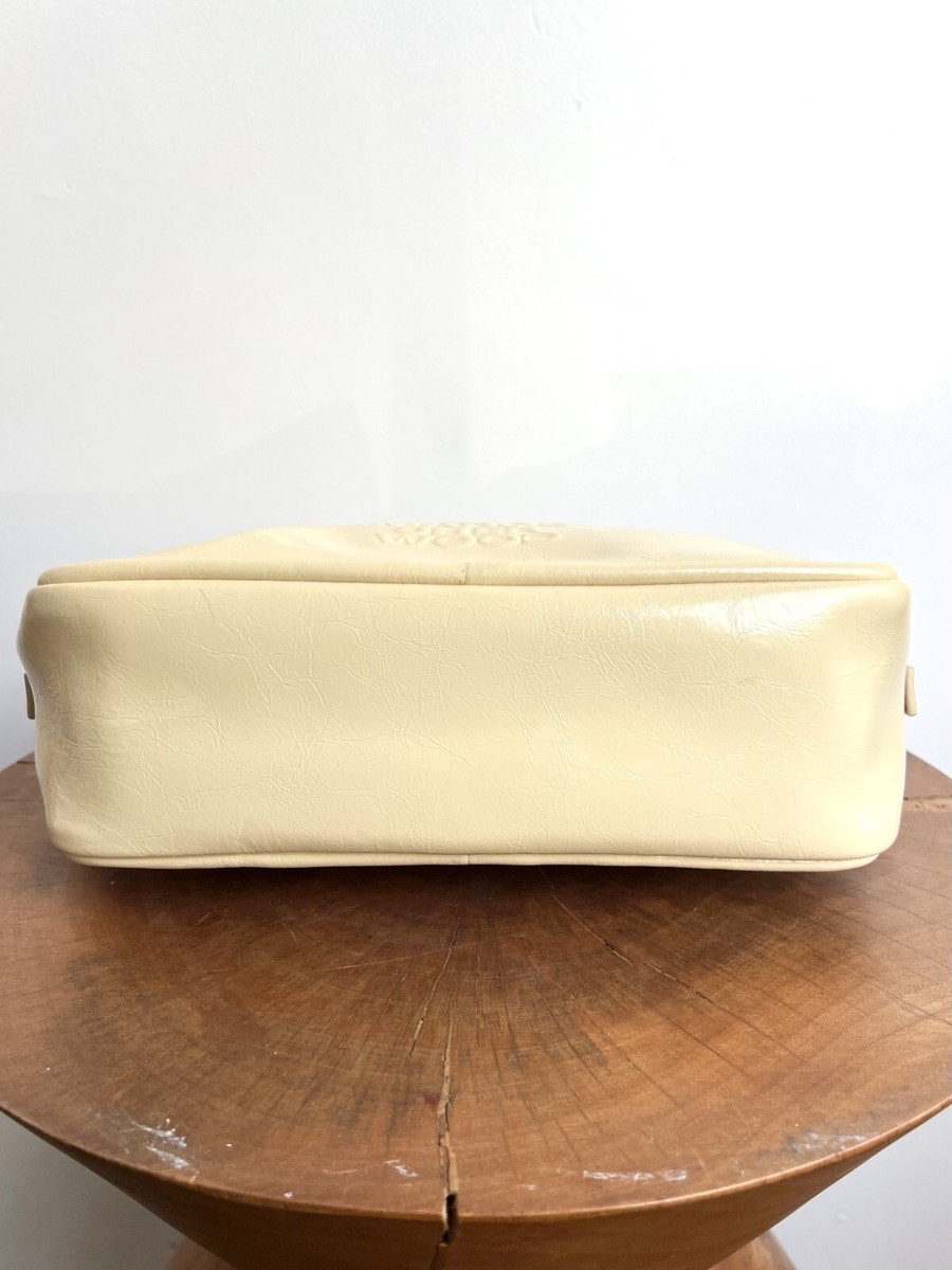 MARGE SHERWOOD Ivory Beige Patent Leather Garmentory Square