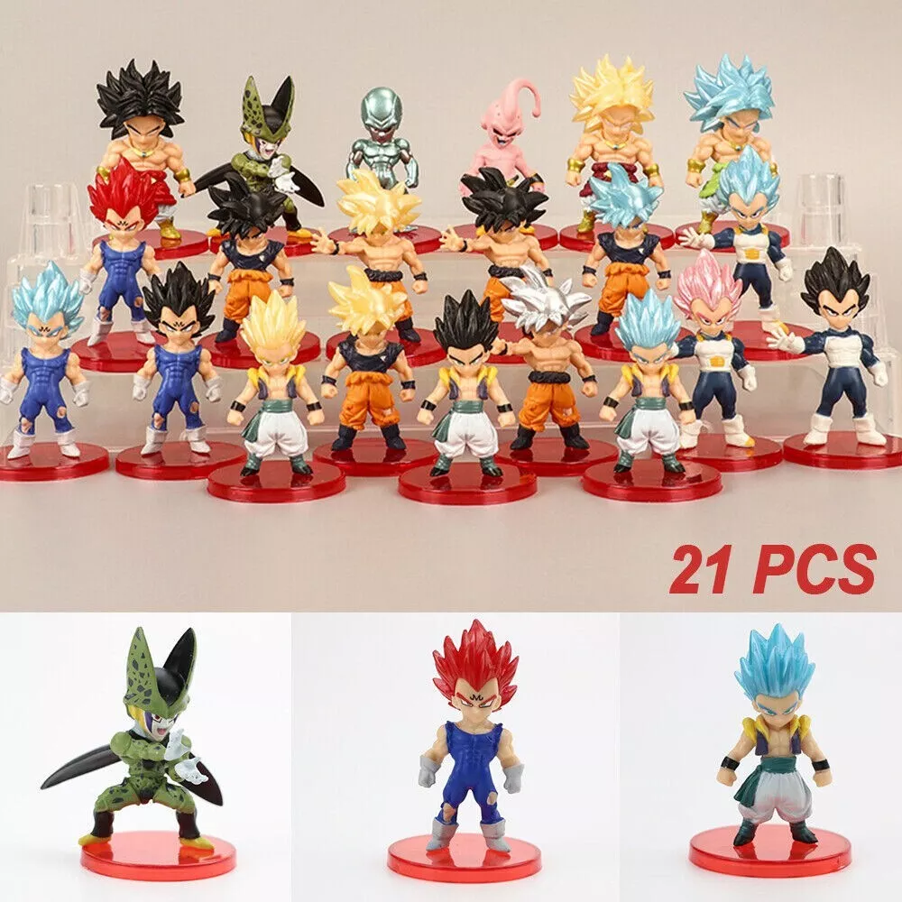 Kit Completo 21 Action Figures Dragon Ball Z