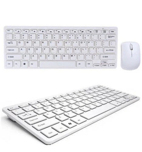 KIT TASTIERA E MOUSE MINI WIFI WIRELESS PER PC 2.4GHz KEYBOARD USB SENZA FILI - Immagine 4 di 4