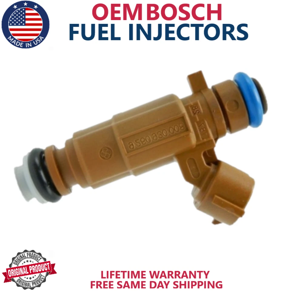 Inyectores de combustible originales Bosch x4 para Kia Sephia 1998, 1999, 2000, 2001 1,8 L I4 Foto 2 de 2