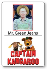MR GREEN JEANS CAPTAIN KANGAROO NAME BADGE TAG HALLOWEEN COSPLAY MAGNET BACK