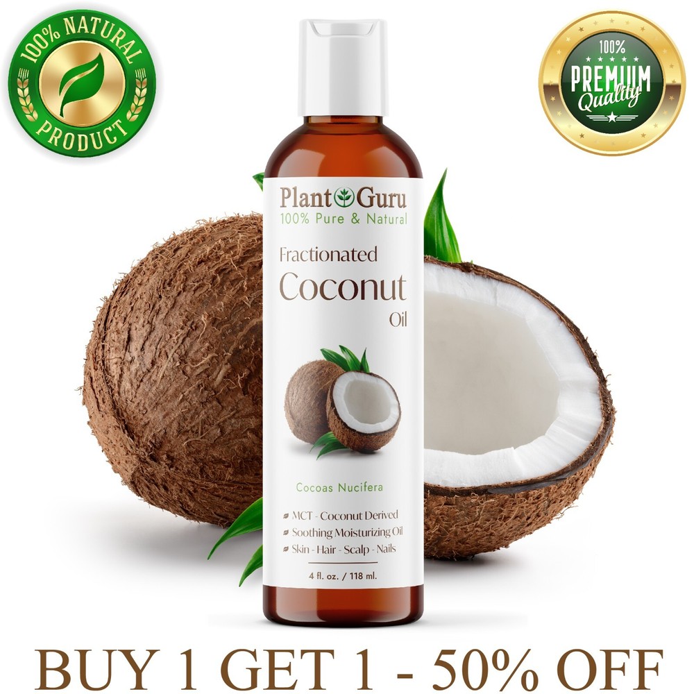 Fractionated Coconut Oil 4 oz 100% Pure Natural Skin Hair Growth Massage Oil