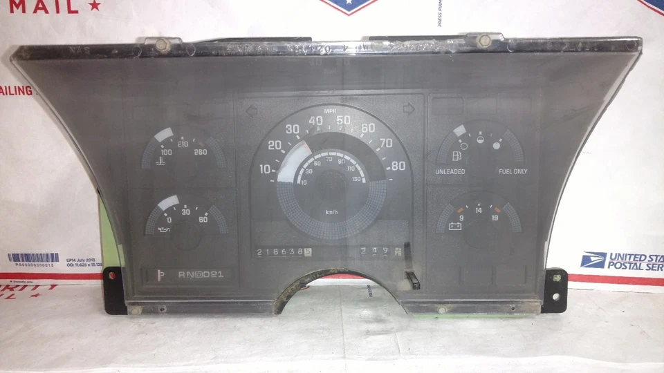 92 93 CHEVROLET C1500 C2500 C3500 VELOCÍMETRO CLÚSTER ODÓMETRO 218K 16124865 QJL Foto 2 de 4