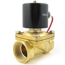 1-1/2" NPT 110/120-VAC Electric Solenoid Valve NC Brass/Viton 1.5" B21V