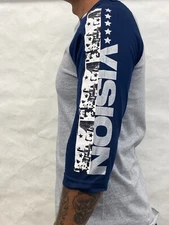 VISION STREET WEAR Shirt Adult Mens Star BaseBall Vintage Skate T-Shirt 80's,90s