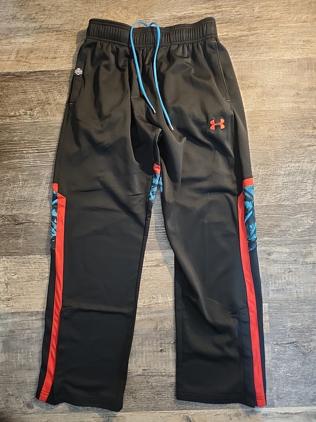 Under Armour NFL Combine Performance Track Pants for Men - Black Red Blue - Size M