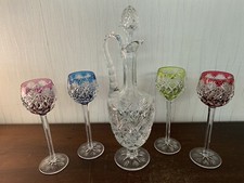 Lot 4 verres et 1 aiguière modèle Florence  cristal Saint Louis (prix du lot)