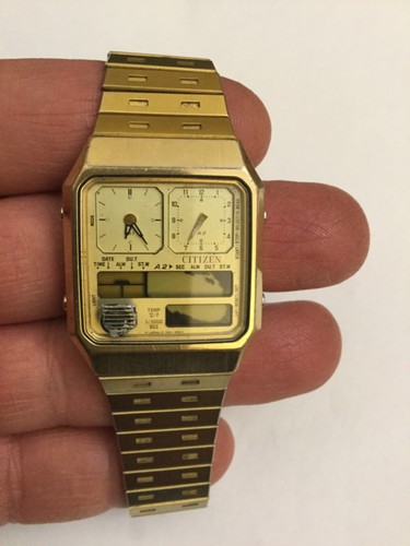 VINTAGE CITIZEN 8980 ANA DIGI TEMP QUARTZ JAPAN FOR PARTS OR REPAIR | eBay