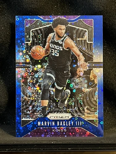 2019-20 Panini Prizm #121 Marvin Bagley III Prizm Fast Break Blue Disco /175