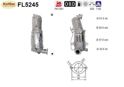   Ruß-Partikelfilter für Alfa Romeo Giulietta, Fiat, Suzuki, 1.6, Euro 6