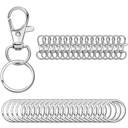 with Key Rings Lobster Claw Clasp Keychain Rings Making kit Key Chain