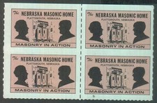 Freemasonry seal / label "Nebraska Masonic Home" Cindrella
