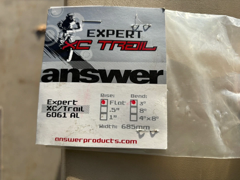 ANSWER Pro 锥红色 31.8 DH Mtb 山地自行车平 XCtrail 车把 685 毫米 — 第 2/4 张图片
