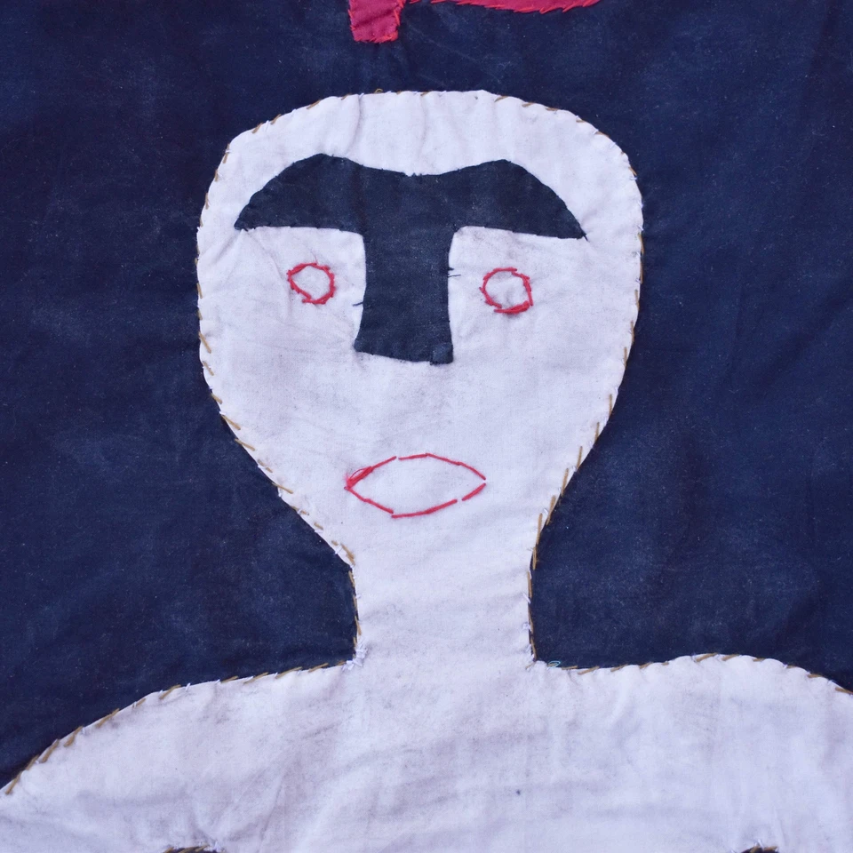 Bandera Asafo Frankaa con apliques Ghana 56x38 pulgadas Foto 4 de 4