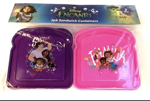Disney Encanto 2pk Sandwich Containers New Sealed pink and purple - Bild 4 von 4