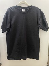 Pro Club Heavyweight Men's Plain Black Short Sleeve Crew Neck T-Shirt Size L