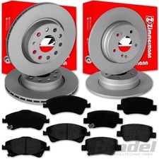 ZIMMERMANN BREMSSCHEIBEN + BELÄGE VORNE + HINTEN passend für TOYOTA AVENSIS T27