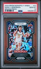 2024 PANINI PRIZM MONOPOLY WNBA BROWN PRIZM #27 NANCY LIEBERMAN 60/249 PSA 10