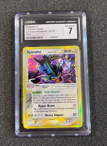 CGC 7, Near Mint, Gyarados, 2006 EX Holon Phantoms 8/110 Holo, Pokemon Card
