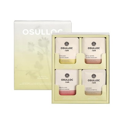 Osulloc Korean Herbal Tea 16 Bags Gift Set Chamomile Rooibos Hibiscus Mint Jeju