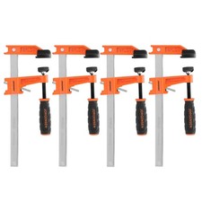 4 Pack 6 Inch LightDuty Steel Bar Clamp Set 300 Lbs Load Limit F Clamps