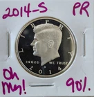 2014 S ENHANCED PROOF SILVER KENNEDY HALF DOLLAR- Nice Looks