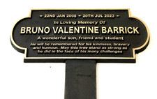 Curved Memorial Plaque with Stake - Personalized Garden Tribute, Custom Engraved