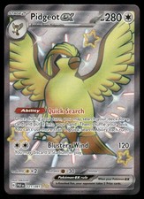 Pidgeot ex 221/091 Double Rare Paldean Fates Pokemon Holo Near Mint