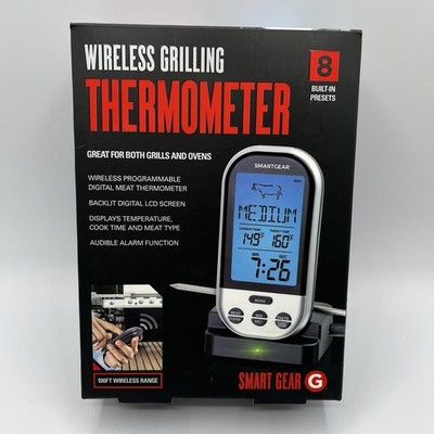 Smart Gear Barbecue Grill Or Oven Wireless Meat Digital Thermometer w Alarm