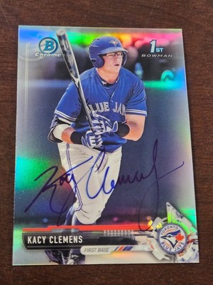 2017 Bowman Chrome KACY CLEMENS Blue Jays In-Person Signed AUTO Autographed