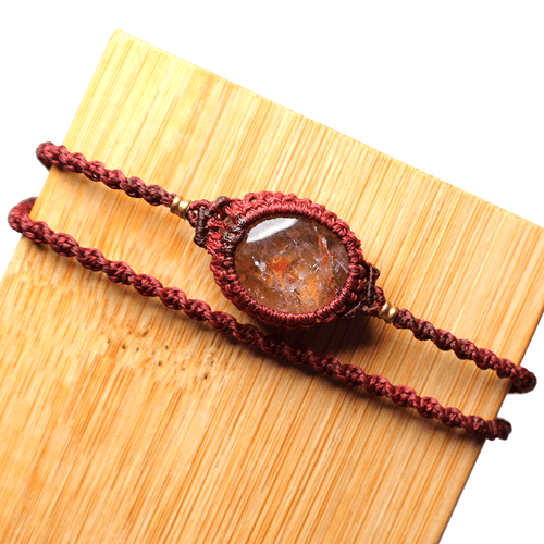 A Garden On Your Wrist~ Natural Garden Quartz Handmade Macrame Crystal Bracelet - Picture 6 of 11